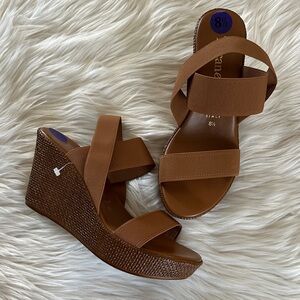 Toscanella Italian Leather Wedge Sandals